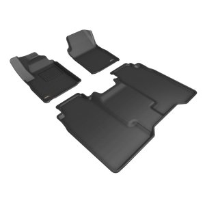 Chevrolet Silverado EV Floor Mats - 1st & 2nd Row - 3D MAXpider - Kagu Series - Black - `24-`27